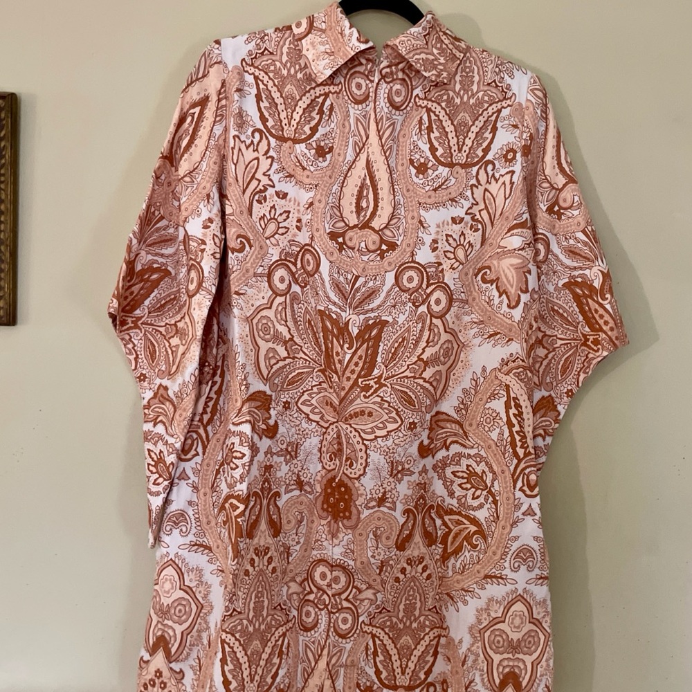 Novella Royale | Hermosa Mini Dress in Peach Paisley, Sz M ♥ Like new! - Picture 5 of 9